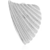 Cavill - Zilveren hanger 925 Sterling Zilver met Platina Coating - Monosono Collectie - Minimalistisch Schelp Design - Lichtgewicht 16x10 mm
