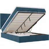 vidaXL Ottoman bed met matrassen en LED's 140x190cm fluweel
