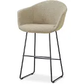 Nolon Nino-Otis barkruk taupe melange - zwart onderstel - 75 cm