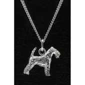 MOOYE ® - Collectie Zilveren Welsh terrier ketting hanger - groot