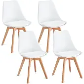 Idimex Eetkamerstoelen ABBY, set van 4 – wit
