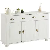 Idimex Sideboard COLMAR 115 cm van massief hout - Wit