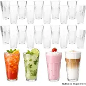 MamboCat 24-delige set QUEEN Latte Macchiato glazen stapelbaar van glas - 27022041