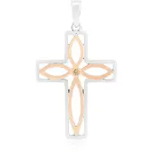 Cavill - Zilveren hanger - 925 Sterling zilver - I1 Argyle Rose de France diamant 0,013 ct - ronde briljant - handgemaakt elegant design