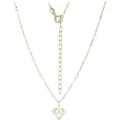 Cavill - Zilveren Halsketting - 925 Sterling Zilver Verguld - Filigrain Design - Verstelbaar 45-50 cm - Elegant - Dames Ketting
