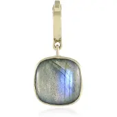 Cavill - 9 Karaats Geelgouden Hanger - Blauwe Minary Labradoriet 2.79 ct - Antieke Kussen Cabochon - Varioclip Sieraad - 20x10 mm