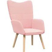 vidaXL Fauteuil Roze 62 x 67 x 95,5 cm Sherpa Stof