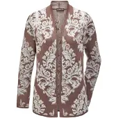 Goldner Jacquardvest Jacquardvest met glanzende garens