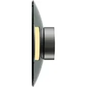 Paul Neuhaus Wandlamp Pure Moon Ø 32cm - platin met smoke glas