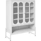 Beliani SOLETTA - Dressoir met 2 deuren - Wit - Staal