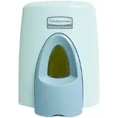 Rubbermaid schuimzeepdispenser, volume 400 ml, manueel, antimicrobiële drukknop, kijkvenster, levenslange garantie, kunststof, wit/grijs