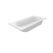 Luca Varess Rosala eenpersoons inbouwbad 170 x 80 cm acryl mat wit