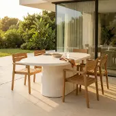 Giga Meubel Tuintafel Romy Off-White Ovaal 200cm