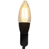 Denver LBF-201, slimme lamp, Wi-Fi, zwart, transparant, E14, warm comfortlicht, 1800 K
