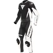 Dainese Demon Sprint, leren pak 2st. ,Zwart/Wit ,58