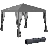 Outsunny Faltpavillon mit 4 abnehmbaren Seitenwände 840-014V01