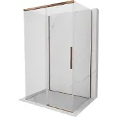 Mexen Rox-3S 3-zijdige schuifdouchecabine 110 x 80 , transparant, roze goud - 8C2-110-080-60-00-3S