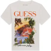 GUESS Shirt donkergroen / kreeft / zwart / offwhite