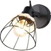 TRIO Zwarte wandlamp Jerome design