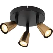 Lucide TIANA - Plafondspot - 3xGU10 (MR16) - Champagne kleur - Essential