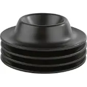 Assheuer + pott Eierdopjes - Melamine Eierdop Houder voor Ontbijt - Stapelbaar - Zwart - 4 stuks