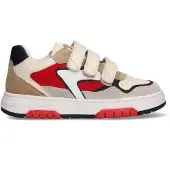 Braqeez leren sneakers beige/rood Jongens Leer - maat 31