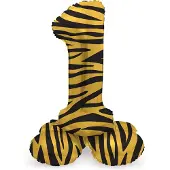 Folat - Staande folieballon Cijfer 1 Tiger Chic - 41 cm