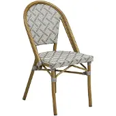 House Nordic Tuinstoel Lauria - Wit/Grijs Textiel