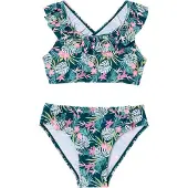 Vertbaudet 2-delig badpak voor meisjes met bloemenprint