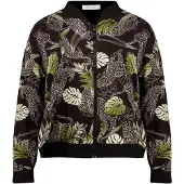 Deeluxe Tussenjas 'Bealice' groen / zwart / wit