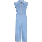 Like Flo jumpsuit light blue denim Blauw Effen - maat 134
