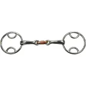 Shires Bit Bevel dubbel gebroken met koper Lozenge 14