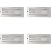QAZQA Set van 4 moderne inbouwspots staal IP44 - Hurricane
