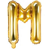 Party Deco Partydeco - Folieballon Goud Letter M (35 cm)