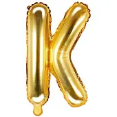 Party Deco Partydeco - Folieballon Goud Letter K (35 cm)