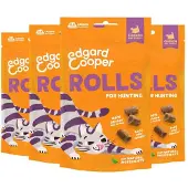 Edgard & Cooper 4x Adult Rolls Kattensnack Kip & Kalkoen 45 Gr