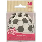 Funcakes Baking Cups - Voetbal - 48 Stuks - Cupcake Vormpjes Papier