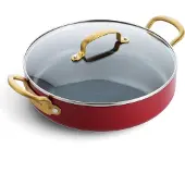 Greenpan Barcelona - Stoofpan - 30cm - Red - 2 handgrepen