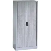 C+P Omnispace rolluikkast, 3 OH, afsluitbaar, B 800 x D 420 x H 1345 mm, staal/kunststof, lichtgrijs