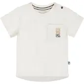 Dirkje T-shirt met backprint ecru Jongens Katoen Ronde hals Backprint - maat 110