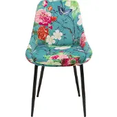 Kare design Stoel East Side Flower Fever blauw
