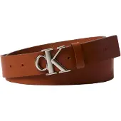 Calvin Klein Riem 'Smooth Monogram Buckle' cognac