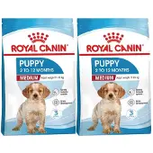 Royal Canin 2x Puppy Hondenvoer Medium 4 kg