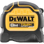DeWalt TOUGH Serie - Premium Meetlint - 8m - Magnetische Eindkap - Rip-Shield