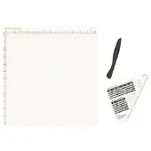 Vaessen creative Rilbord - Score Easy - 30,5 x 30,5 cm - met Vouwbeen en Liniaal - in Inches - Offwhite