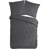 Pure dekbedovertrek Elegance - antraciet - microvezel - 140x220