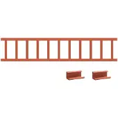vidaXL Sneeuwvanger, rood, 1200 x 2,5 x 20 cm, staal