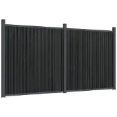 vidaXL Schuttingpaneel 353x186 cm HKC grijs