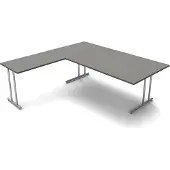 Kerkmann Büromöbelfabrik Hoekbureau Profi grijs 200cm