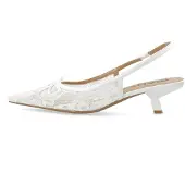 Bianco Slingpumps 'Kristin' wit